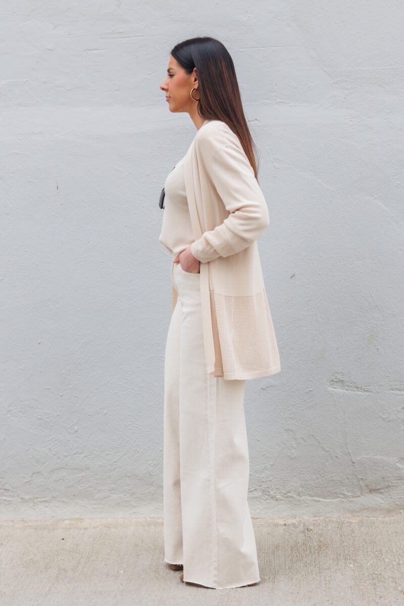 CHAQUETA PUNTO BEIGE - Imagen 3