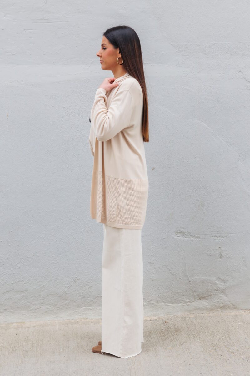 CHAQUETA PUNTO BEIGE