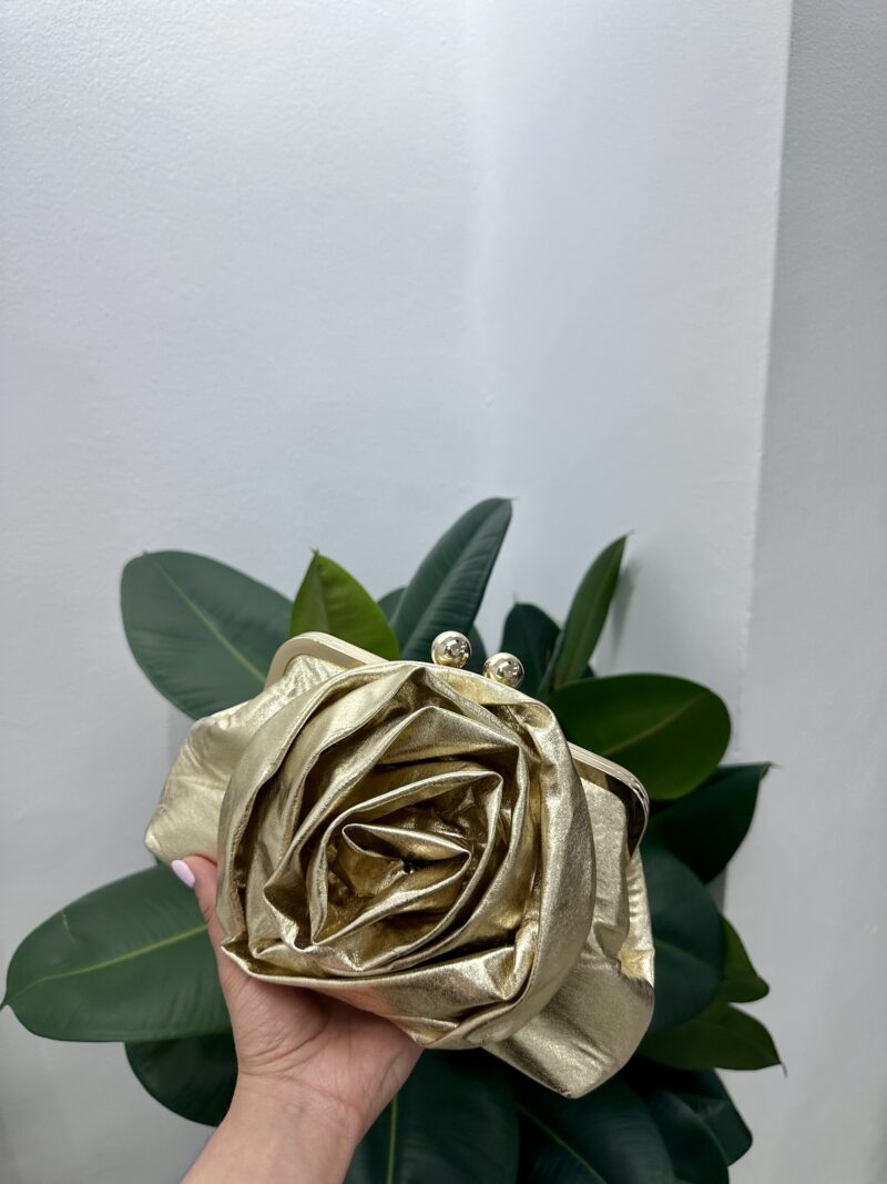 BOLSO FLOR DORADO