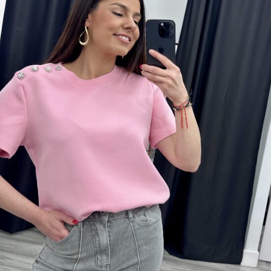 CAMISETA MANGA CORTA ROSA