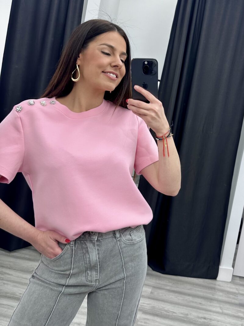 CAMISETA MANGA CORTA ROSA