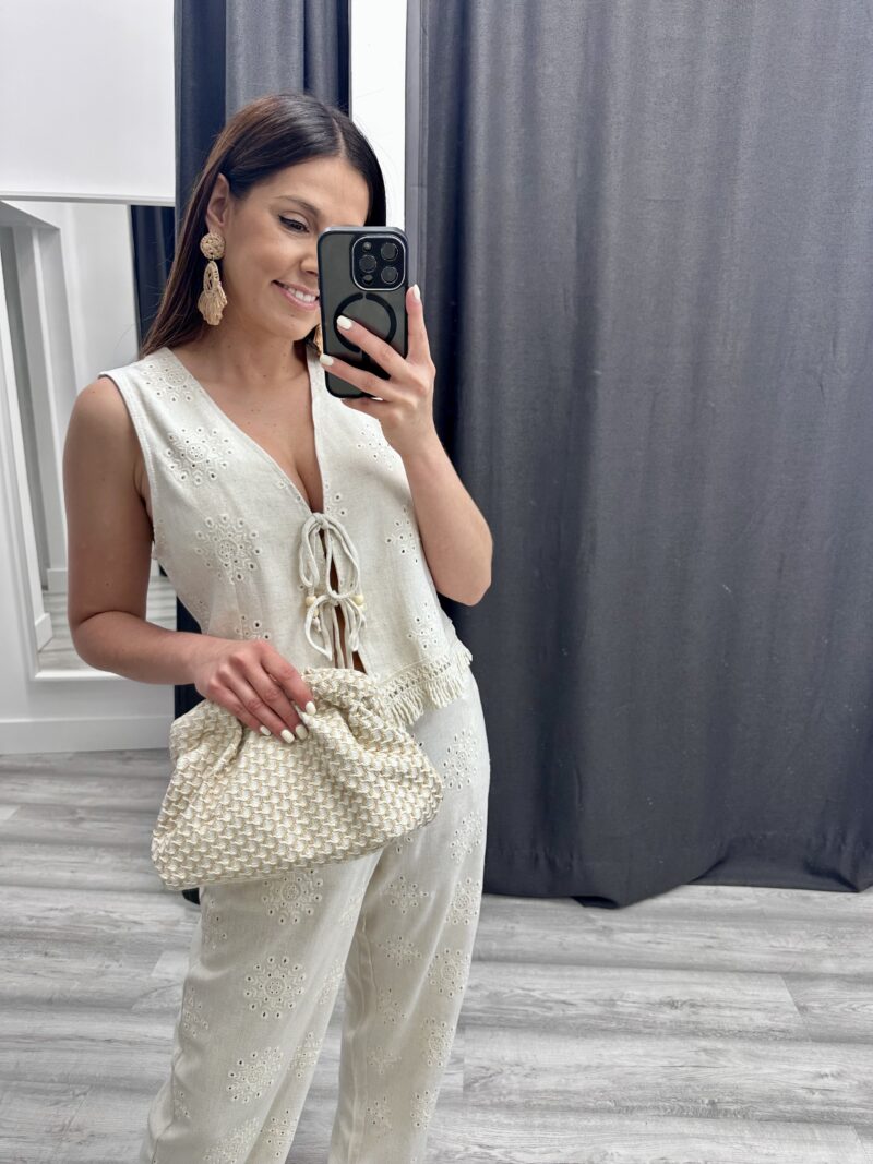 BOLSO CROCHE BEIGE/CRUDO - Imagen 6