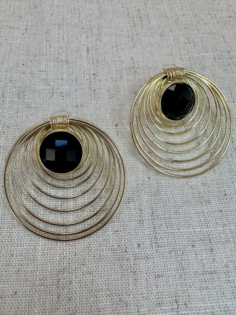 PENDIENTES BOLA NEGRO